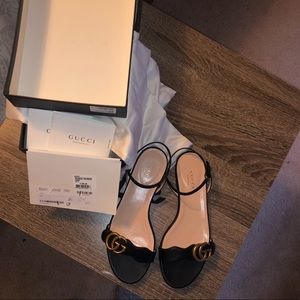 GUCCI leather sandal -Mormont double-G